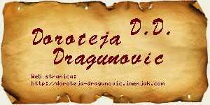 Doroteja Dragunović vizit kartica